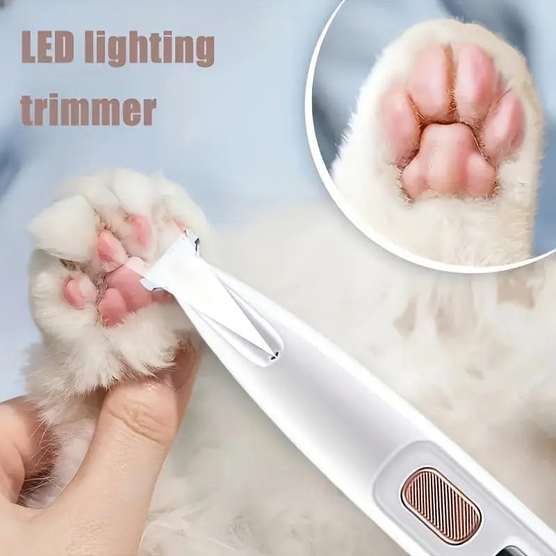 Cordless Pet Grooming Clippers – Rechargeable Dog & Cat Hair Trimmer with LED Light, Low Noise Paw Shaver, Waterproof Grooming Tool