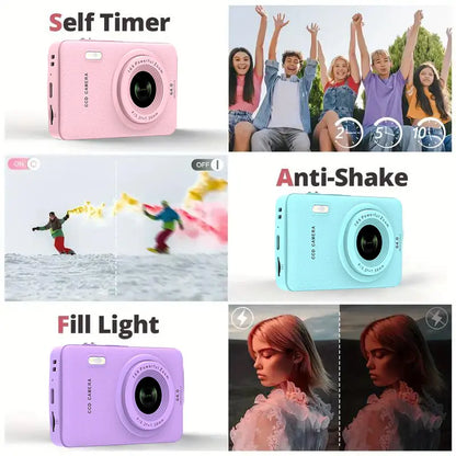 Portable 1080P Digital Camera, Auto Focus, 16X Zoom, 32GB SD – Beginner Friendly Camera