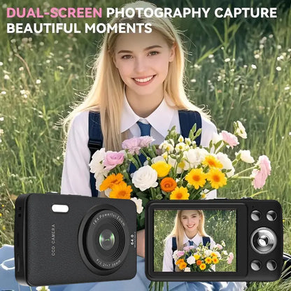 Portable 1080P Digital Camera, Auto Focus, 16X Zoom, 32GB SD – Beginner Friendly Camera