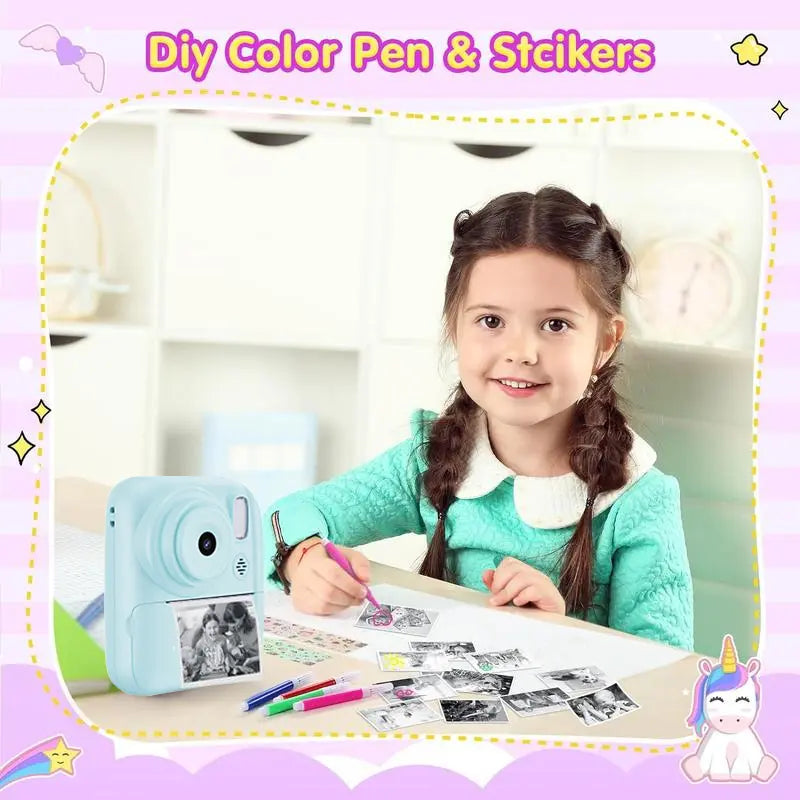 5-in-1 DIY Instant Camera – Print Photos, Record Video, Play Music & Games, Portable Fun Device