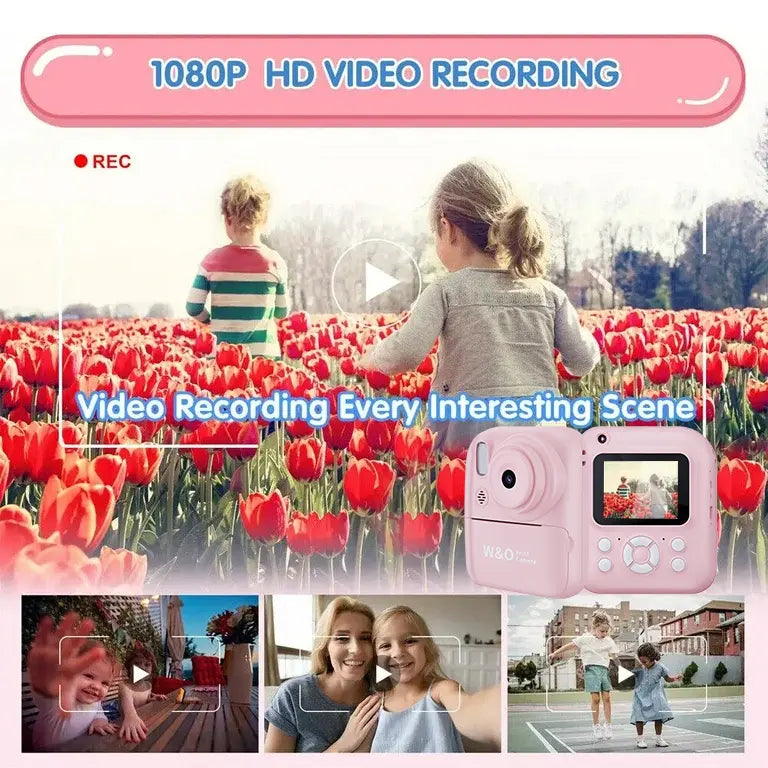 5-in-1 DIY Instant Camera – Print Photos, Record Video, Play Music & Games, Portable Fun Device