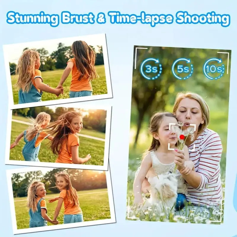 5-in-1 DIY Instant Camera – Print Photos, Record Video, Play Music & Games, Portable Fun Device
