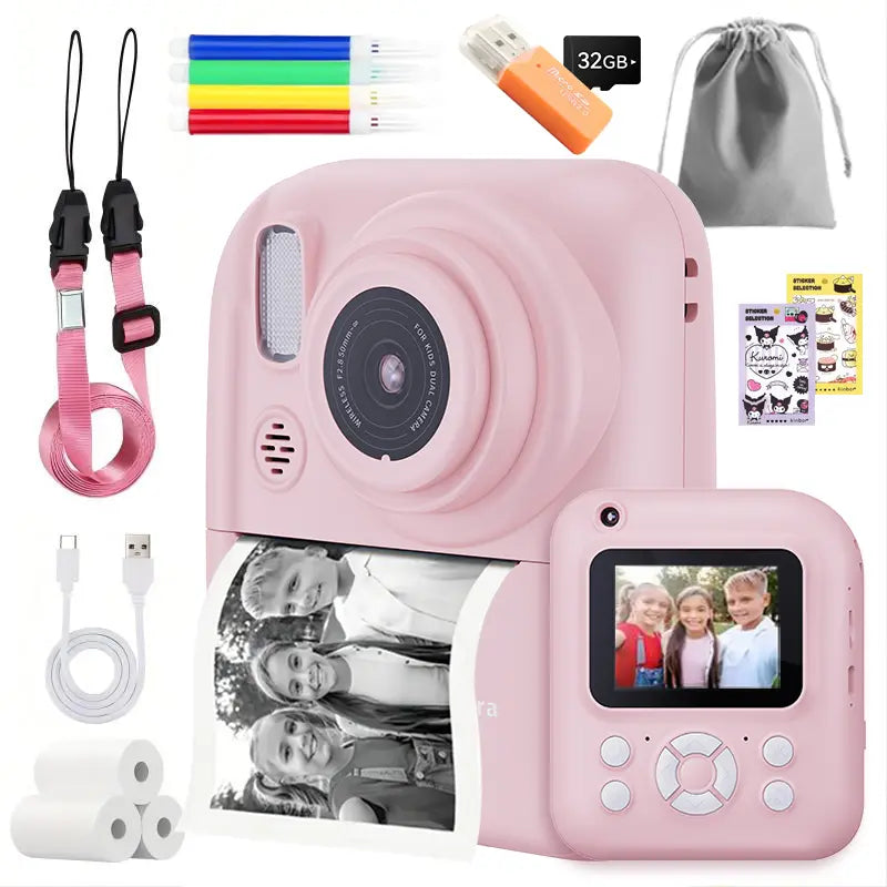 5-in-1 DIY Instant Camera – Print Photos, Record Video, Play Music & Games, Portable Fun Device