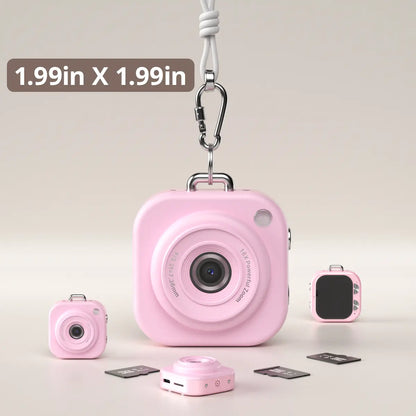 Mini Pocket Vlog Camera, 1080P, Y2K Design, 32GB SD & Key Clip – Portable Teens Camera