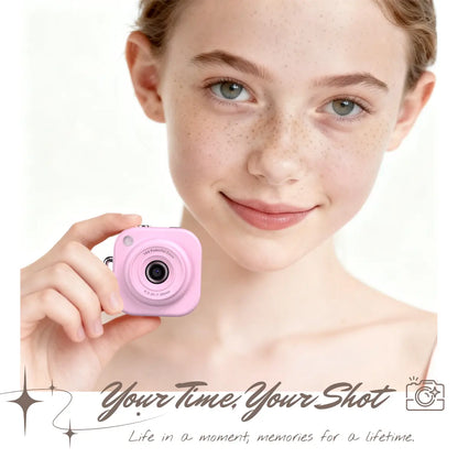 Mini Pocket Vlog Camera, 1080P, Y2K Design, 32GB SD & Key Clip – Portable Teens Camera