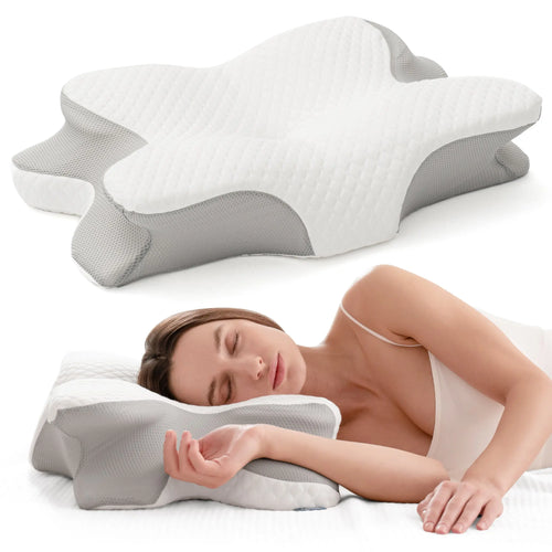 Alcedo Orthopedic Cervical Pillow – Contour Memory Foam Neck Support Pillow for Better Sleep Posture, Designed for All Sleep Positions