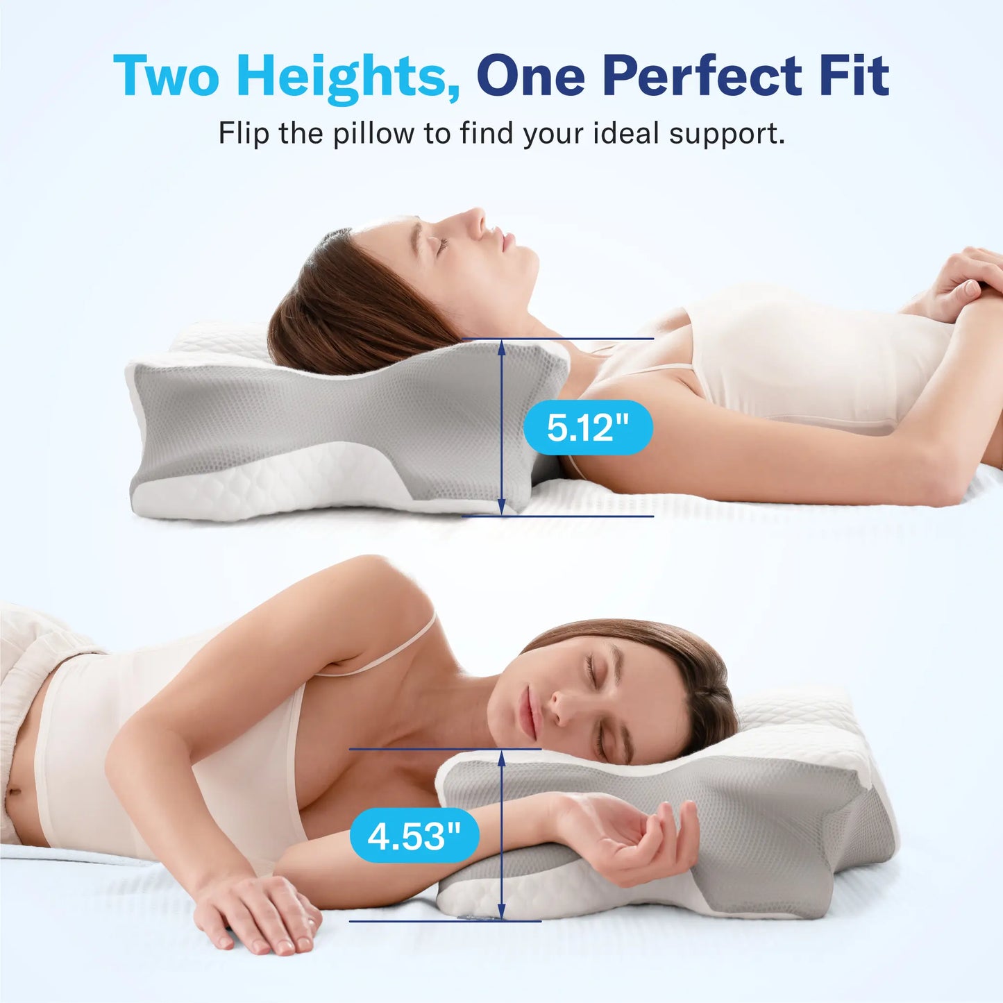 Alcedo Orthopedic Cervical Pillow – Contour Memory Foam Neck Support Pillow for Better Sleep Posture, Designed for All Sleep Positions