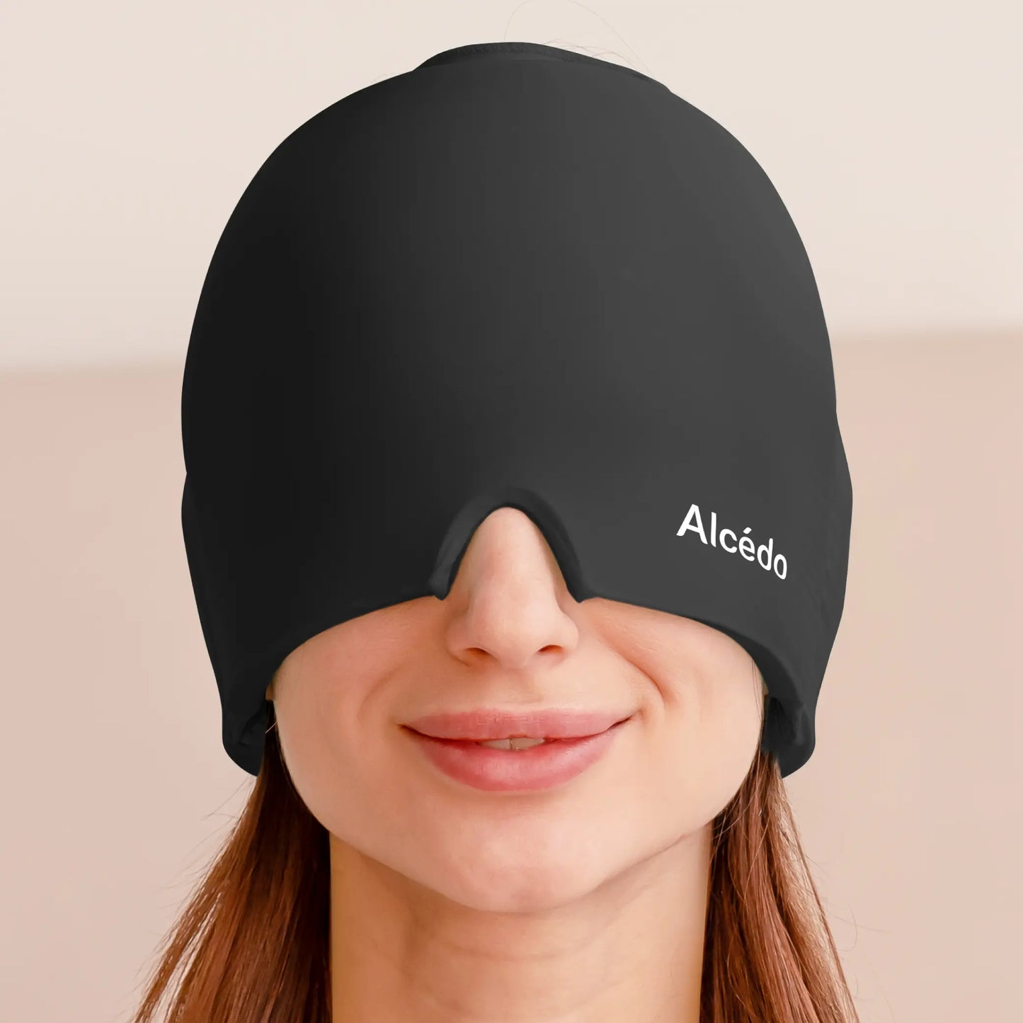 Alcedo Headache Relief Ice Cap – Reusable Hot & Cold Therapy Gel Mask for Migraine, Sinus Pressure, Puffy Eyes and Stress Relaxation