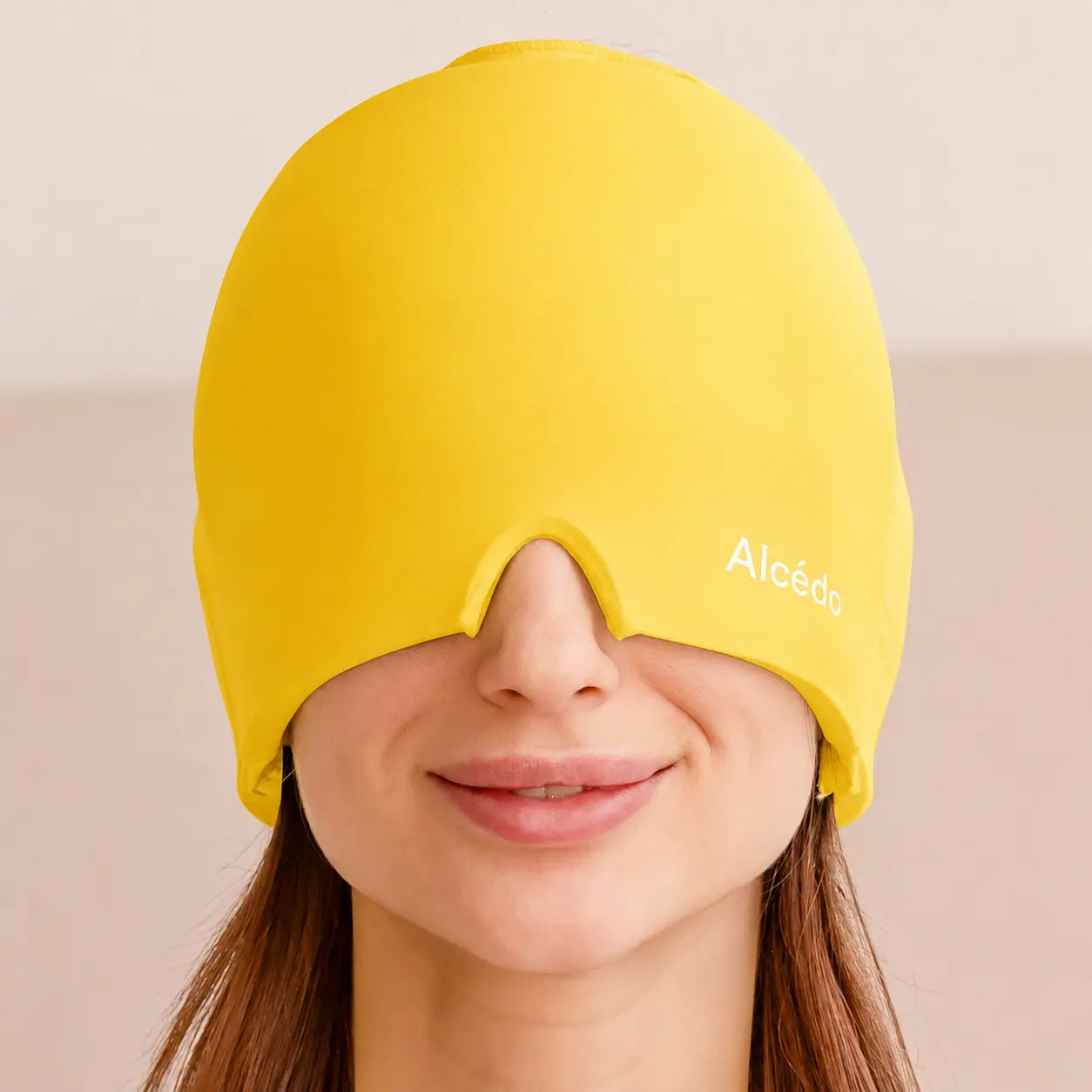 Alcedo Headache Relief Ice Cap – Reusable Hot & Cold Therapy Gel Mask for Migraine, Sinus Pressure, Puffy Eyes and Stress Relaxation